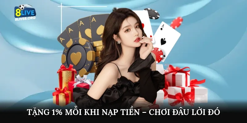 Tặng 1% mỗi khi nạp tiền – chơi đâu lời đó